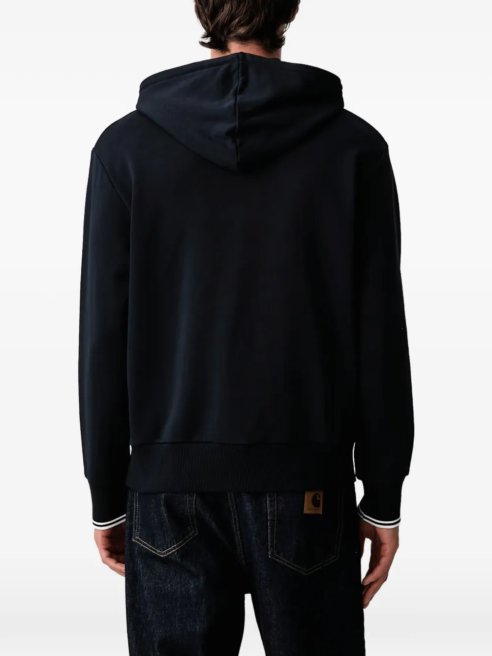 Fred Perry Laurel Wreath embroidered hoodie Blauw