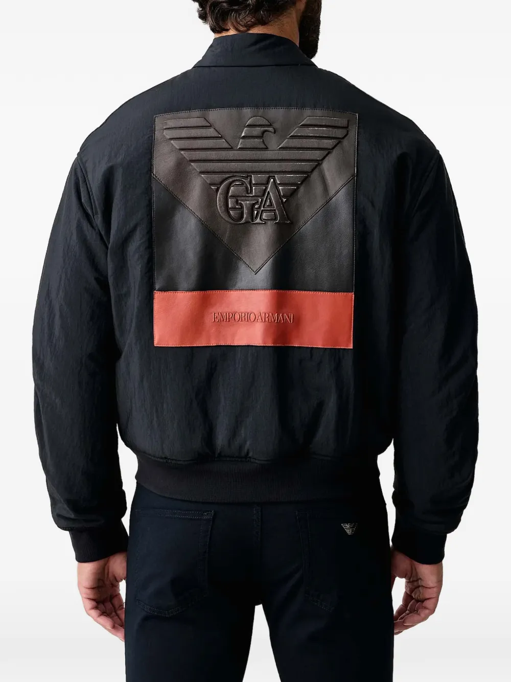 Emporio Armani Bomberjack met logopatch Blauw
