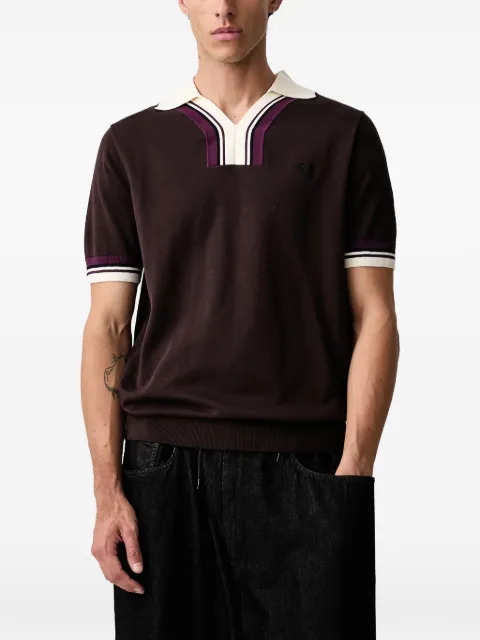 Fred Perry striped-trim cotton T-shirt