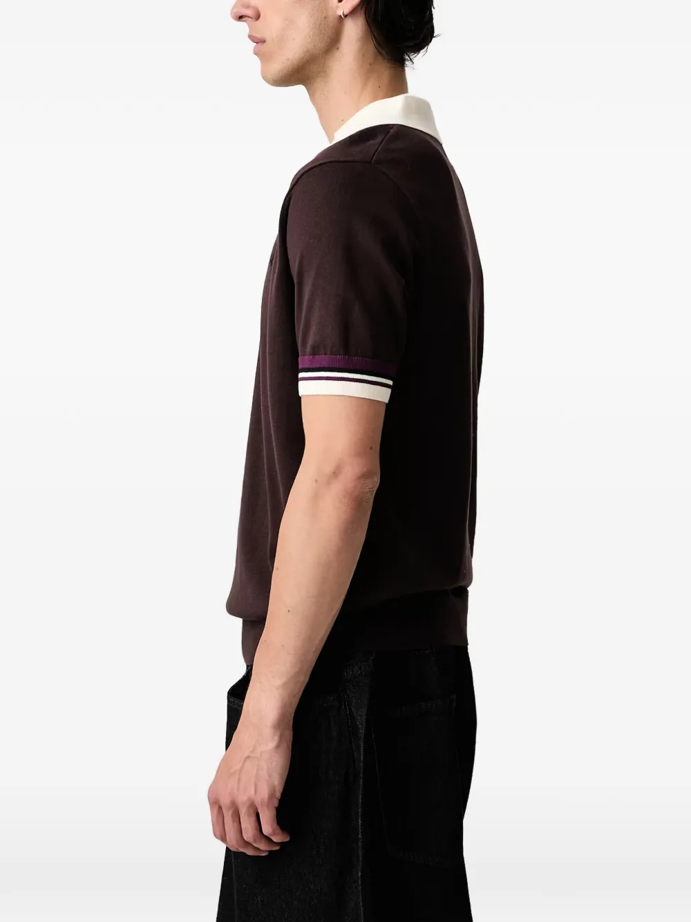 Fred Perry striped-trim cotton T-shirt Bruin