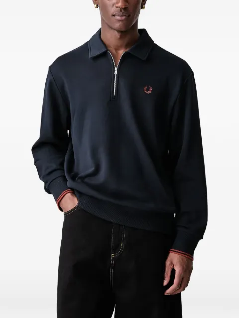 Fred Perry zip-fastening cotton polo shirt