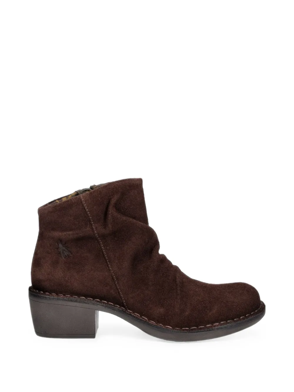 Fly London bottines en daim à fronces - Marron Fly London bottines en daim à fronces - Marron