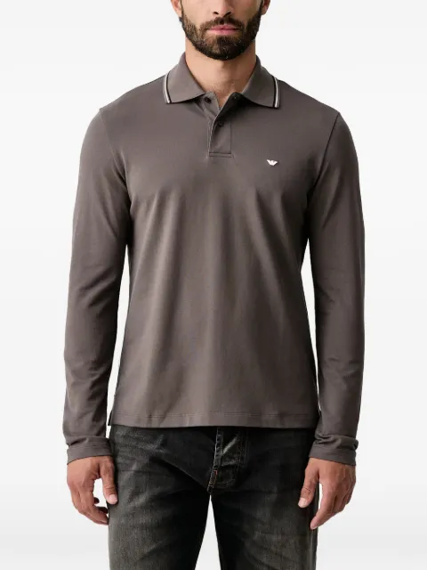 Emporio Armani playera tipo polo manga larga