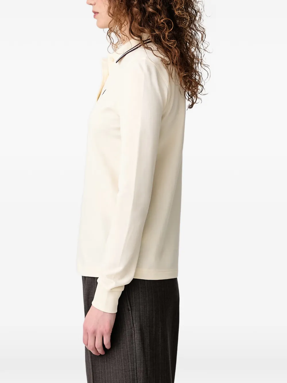 Fred Perry Twin Tipped poloshirt met lange mouwen Beige