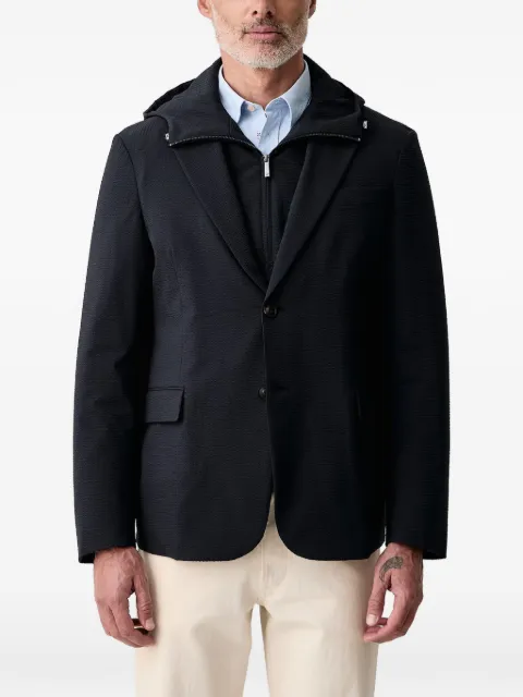 Emporio Armani hooded seersucker jacket