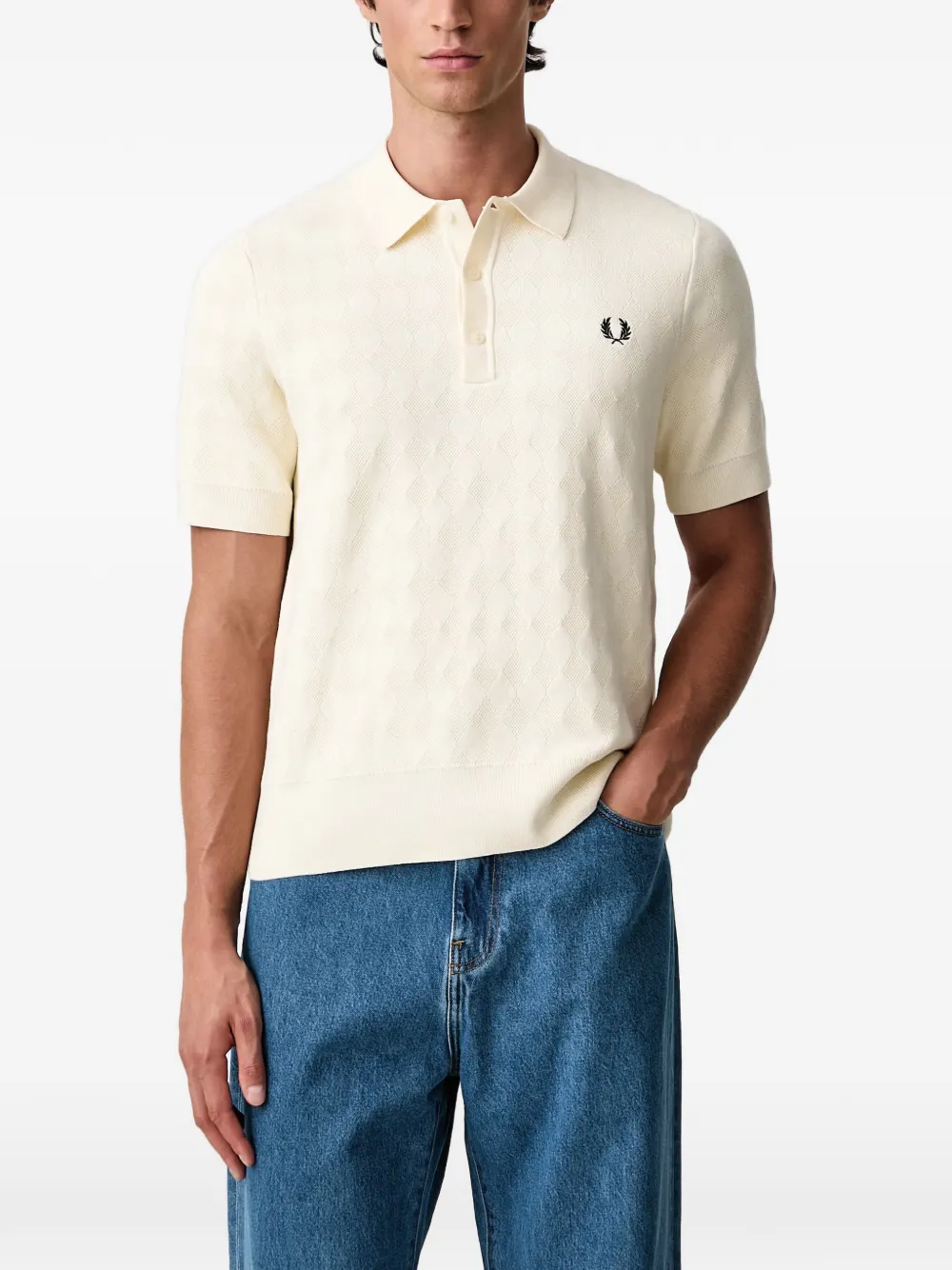 Fred Perry argyle-knit polo shirt - Toni neutri