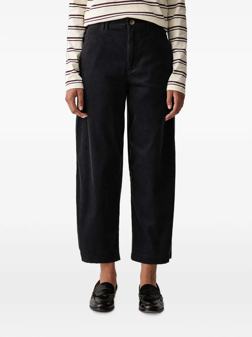 Marc O'Polo corduroy cropped trousers - Noir