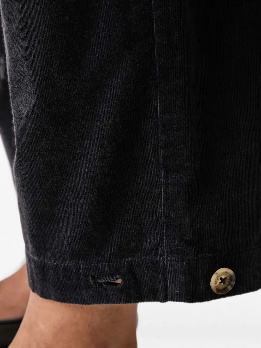 Marc O'Polo Ribfluwelen cropped broek Zwart