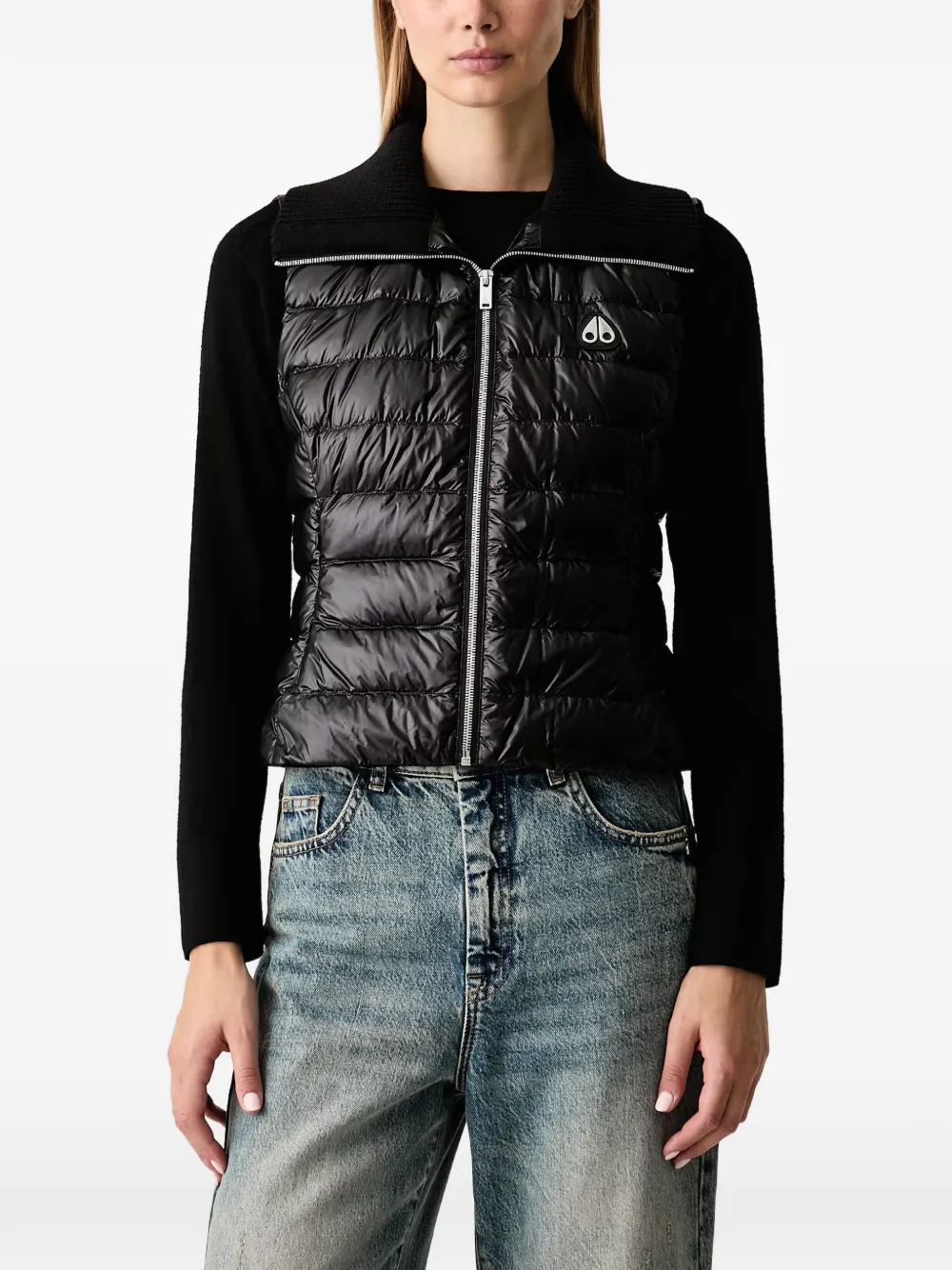 Moose Knuckles 3 in 1 logo-plaque layered jacket - Nero