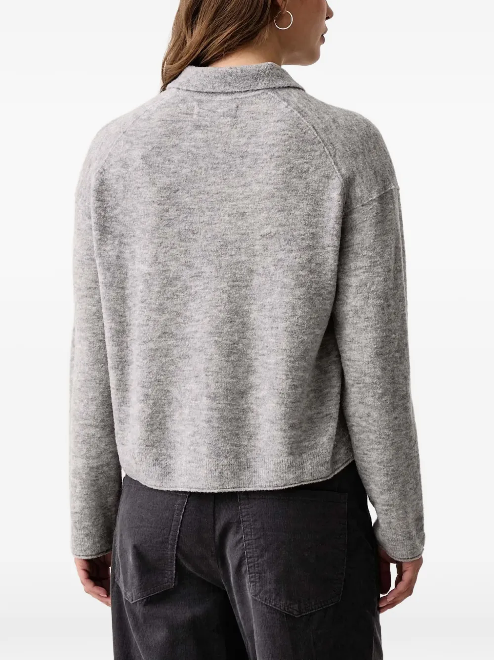 Marc O'Polo Gebreide polotop met lange mouwen Grijs