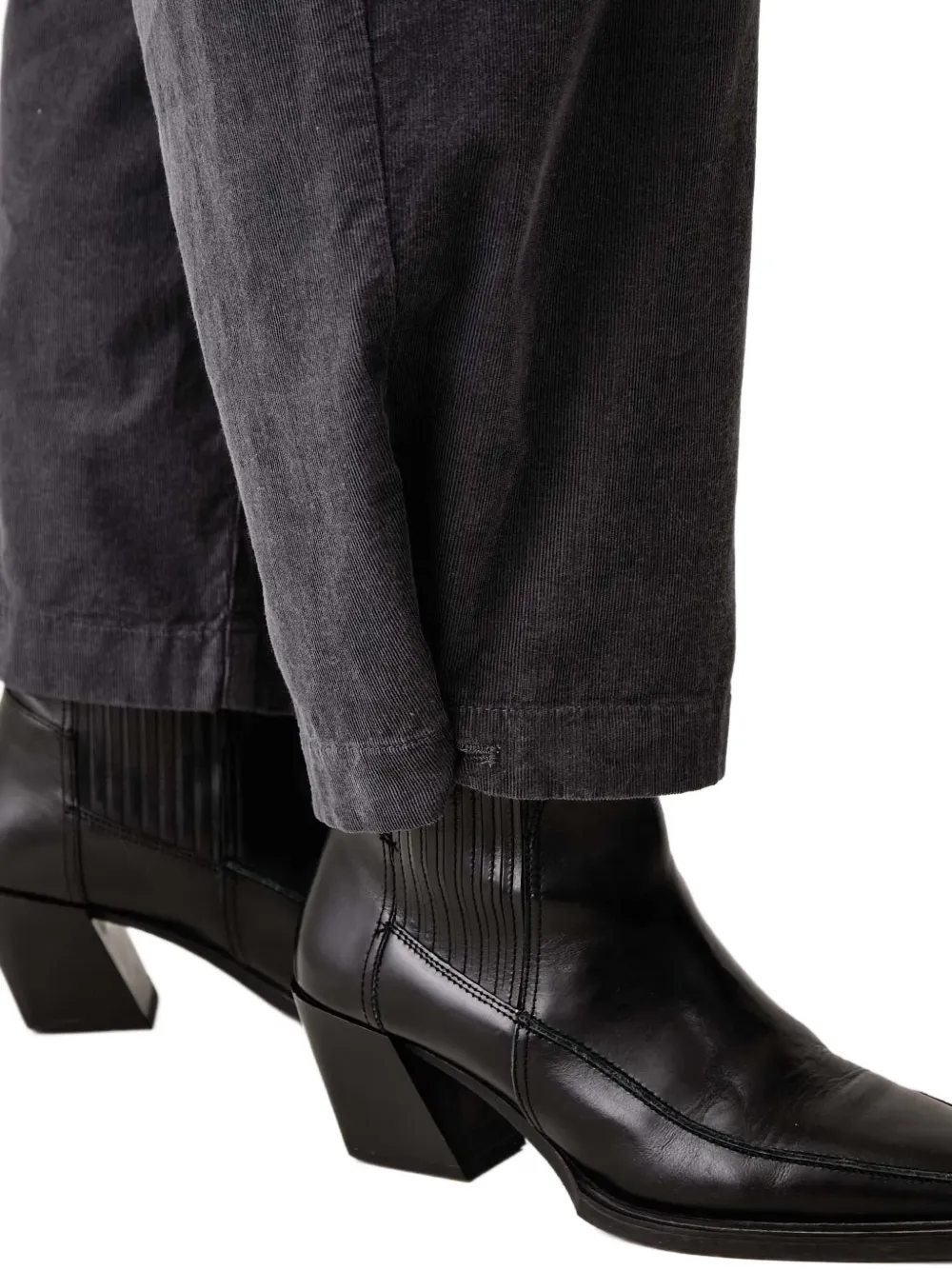 Marc O'Polo Ribfluwelen broek met wijde pijpen Grijs