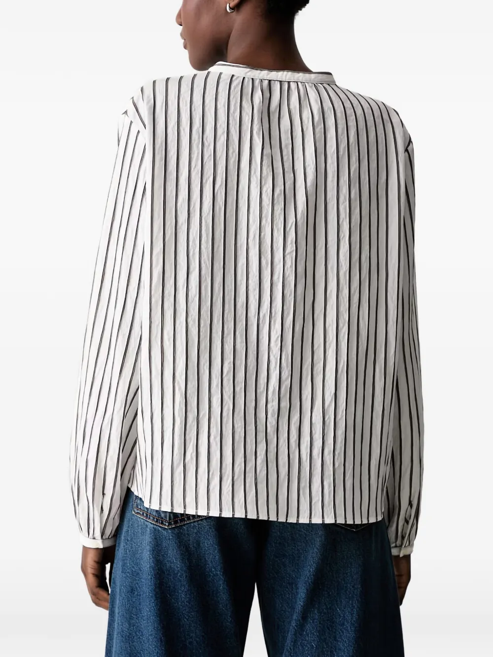 Marc O'Polo Gestreept shirt met lange mouwen Wit