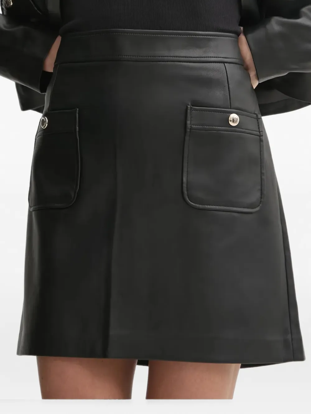 Morgan button-detail pocket mini skirt