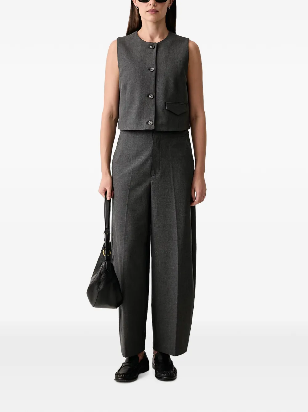 Marc O'Polo Cropped gilet Grijs