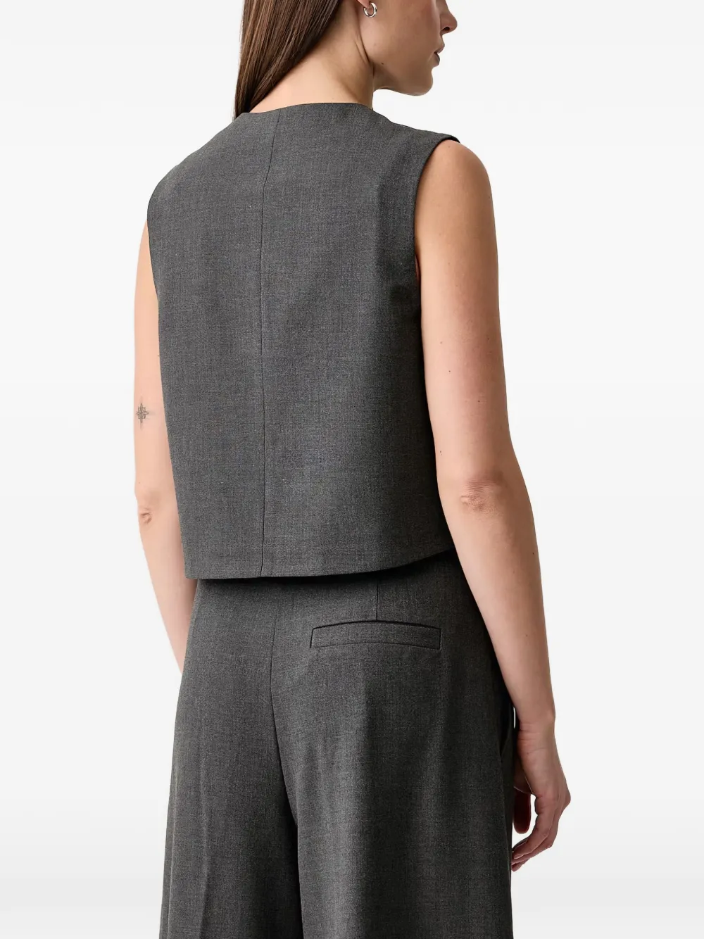 Marc O'Polo Cropped gilet Grijs
