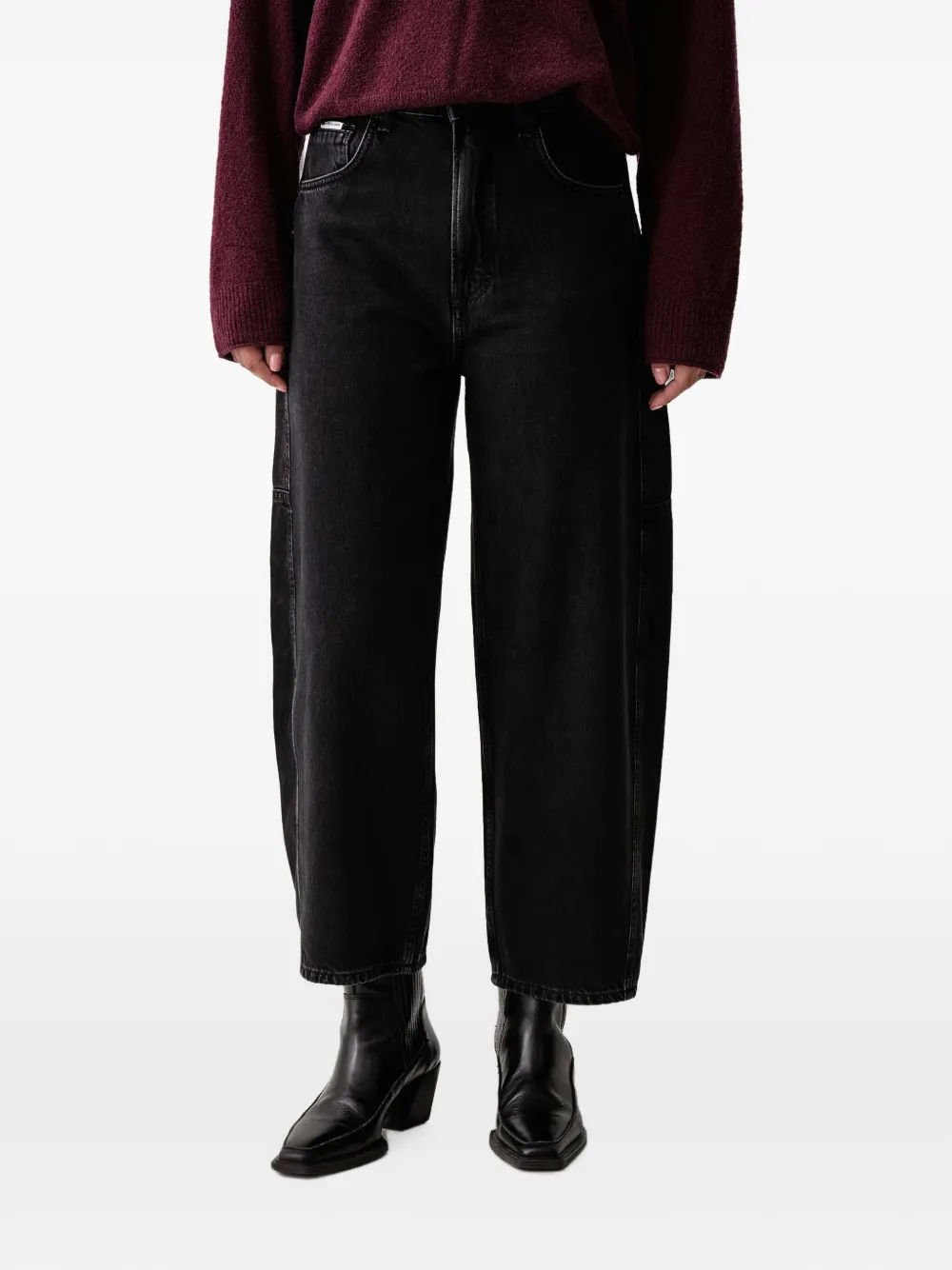 Marc O'Polo Enni faded-effect barrel-leg jeans