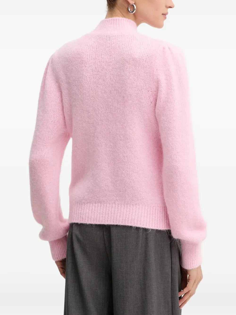 Morgan Trui met hoge hals Roze
