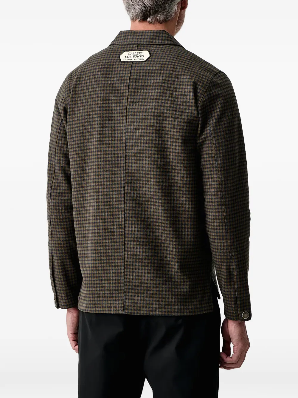 Mos Mosh Mapham shirtjack met pied-de-poule-patroon Groen