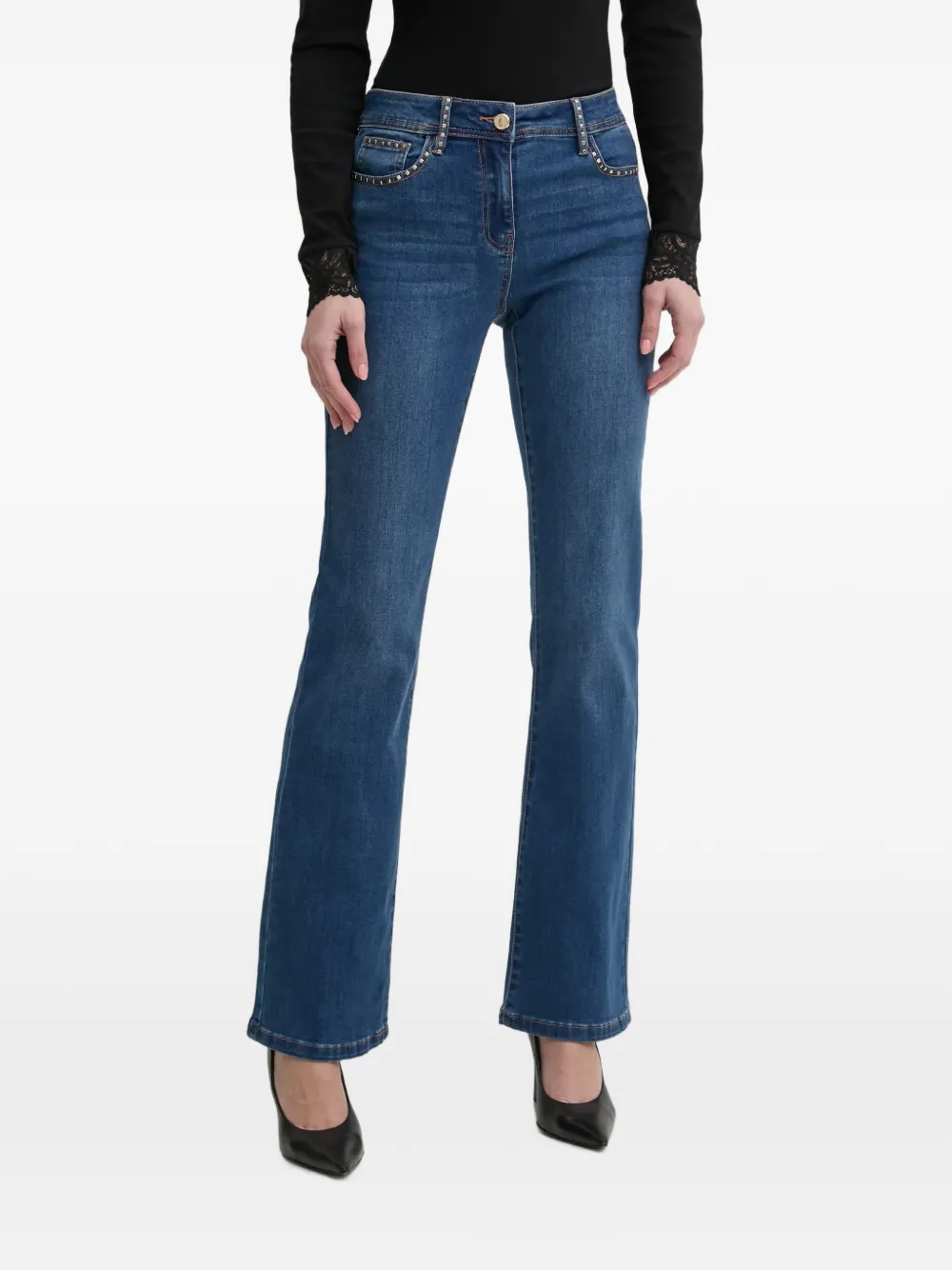 Morgan Pnitra studded bootcut jeans - Bleu Morgan Pnitra studded bootcut jeans - Bleu