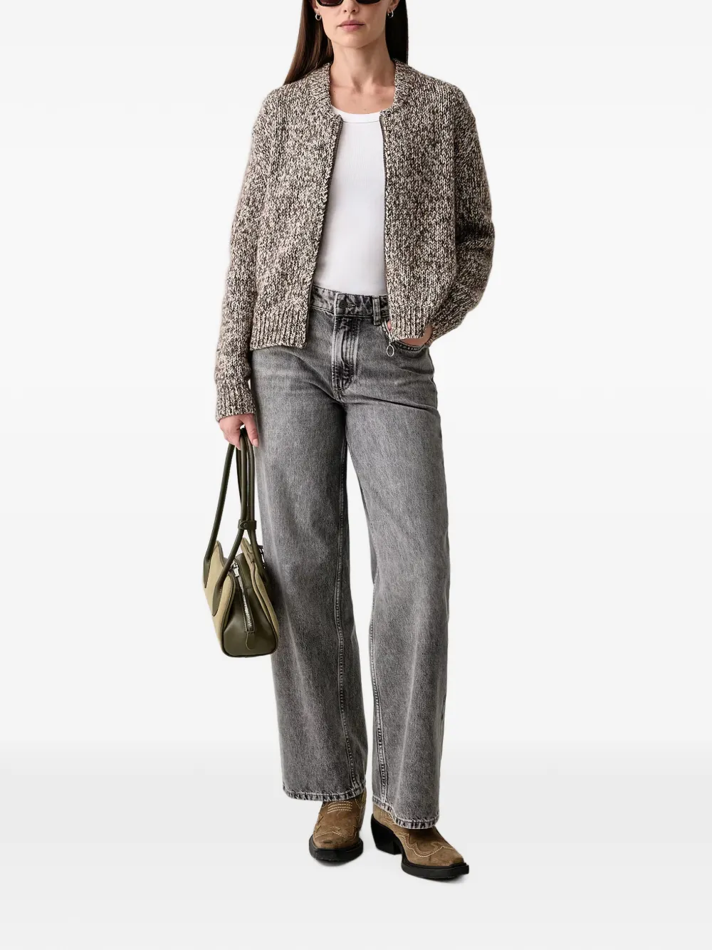 Marc O'Polo Grofgebreid vest Bruin