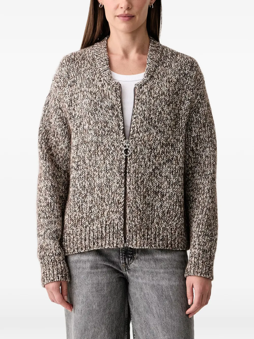 Marc O'Polo Grofgebreid vest Bruin