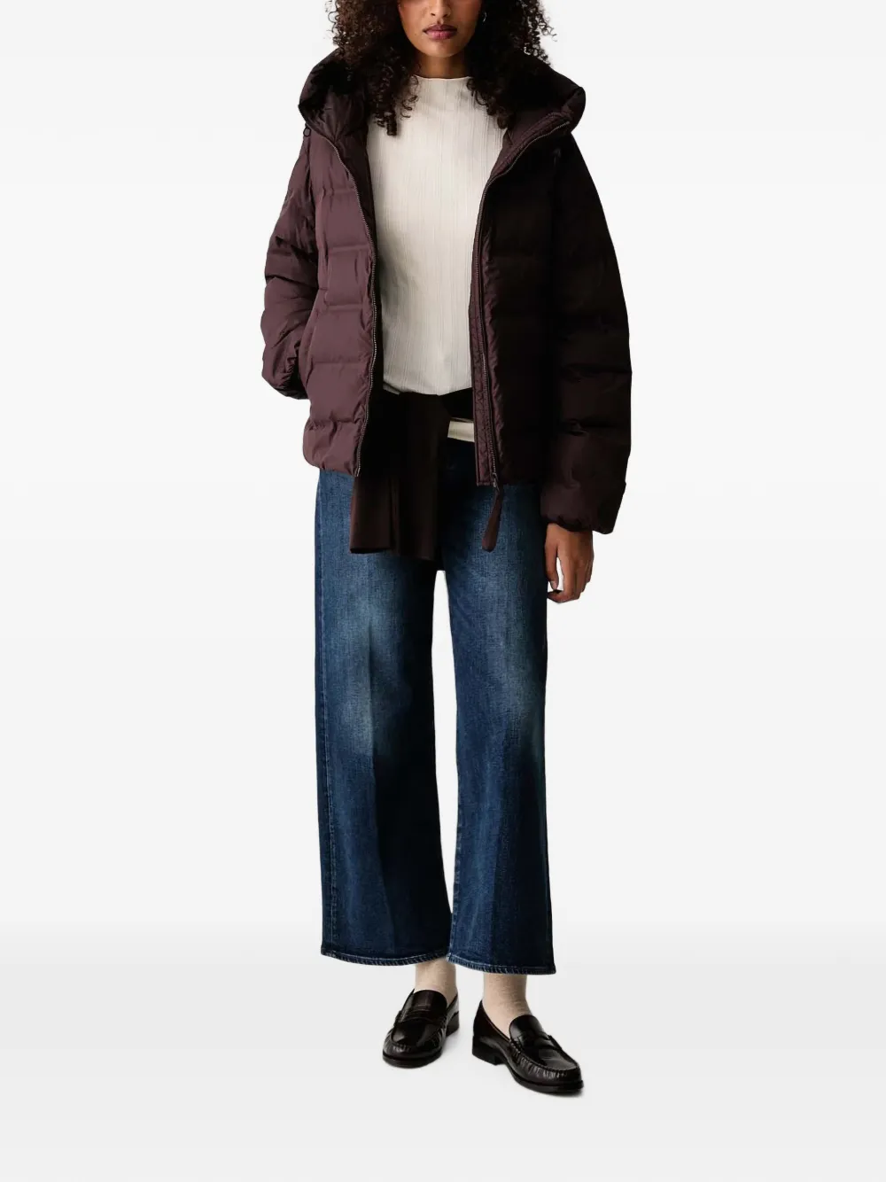 Marc O'Polo Donsjack met capuchon Bruin
