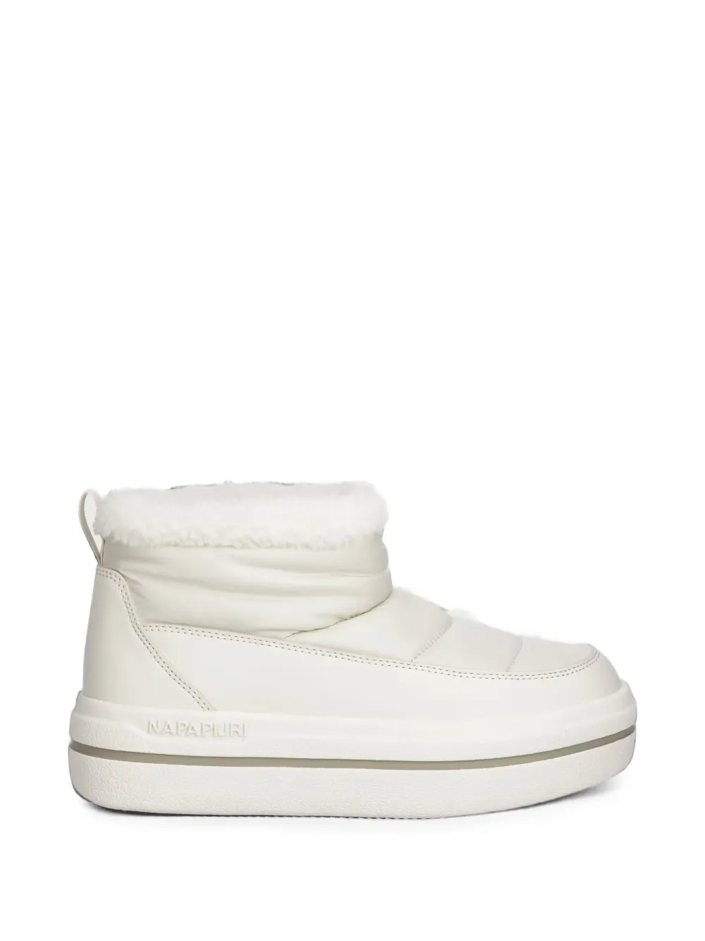 Napapijri Glacier quilted shearling-trim boots - Tons neutres