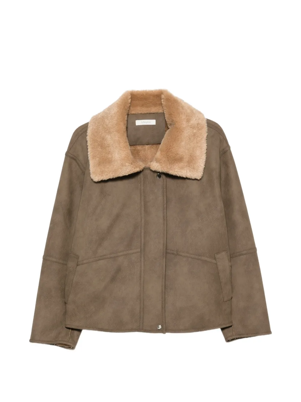 JcSophie faux-shearling-collar jacket