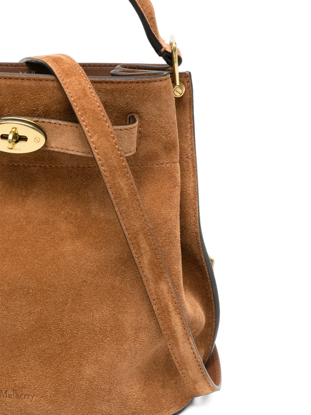 Mulberry Postman's Lock suede tote bag Bruin