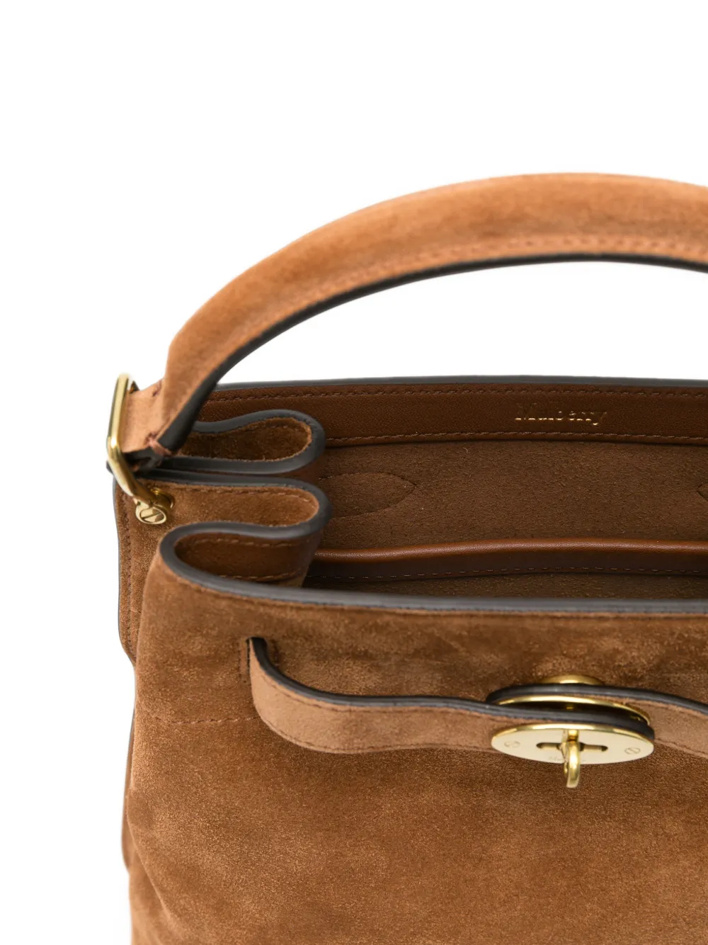Mulberry Postman's Lock suede tote bag Bruin