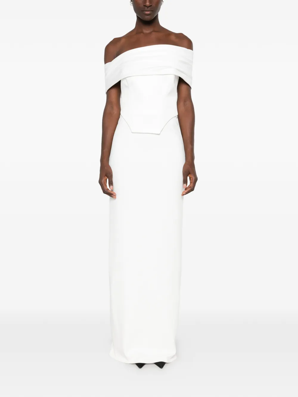 Solace London Crawford maxi-jurk Wit