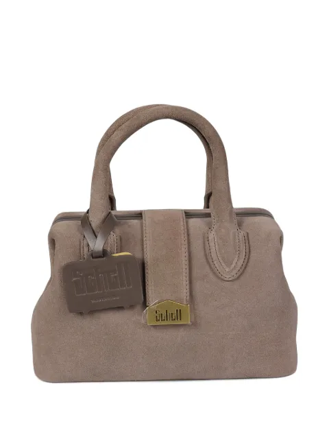 SCHELL  suede logo-plaque tote bag