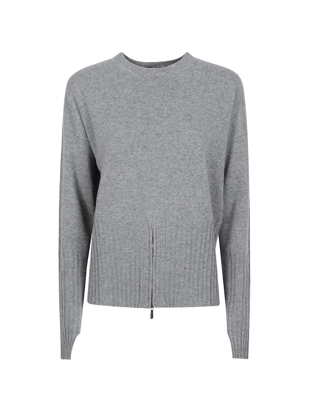 Drumohr zip-detail ribbed-trim sweater