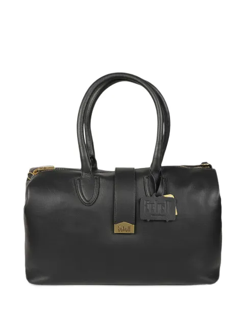 SCHELL  logo-plaque leather tote bag