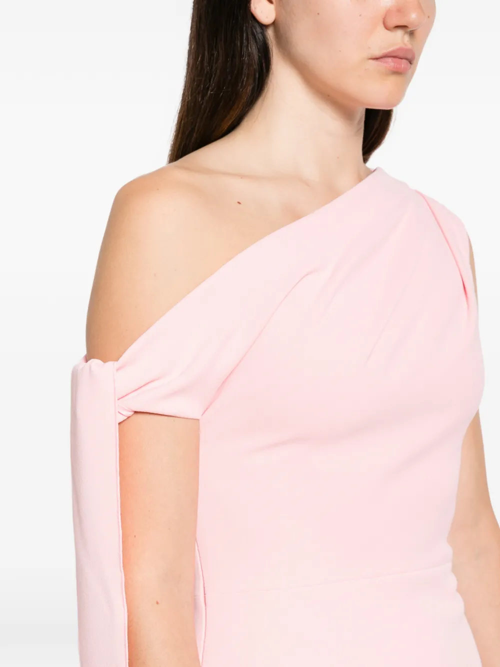 Solace London Gardner asymmetrische gedrapeerde mini-jurk Roze