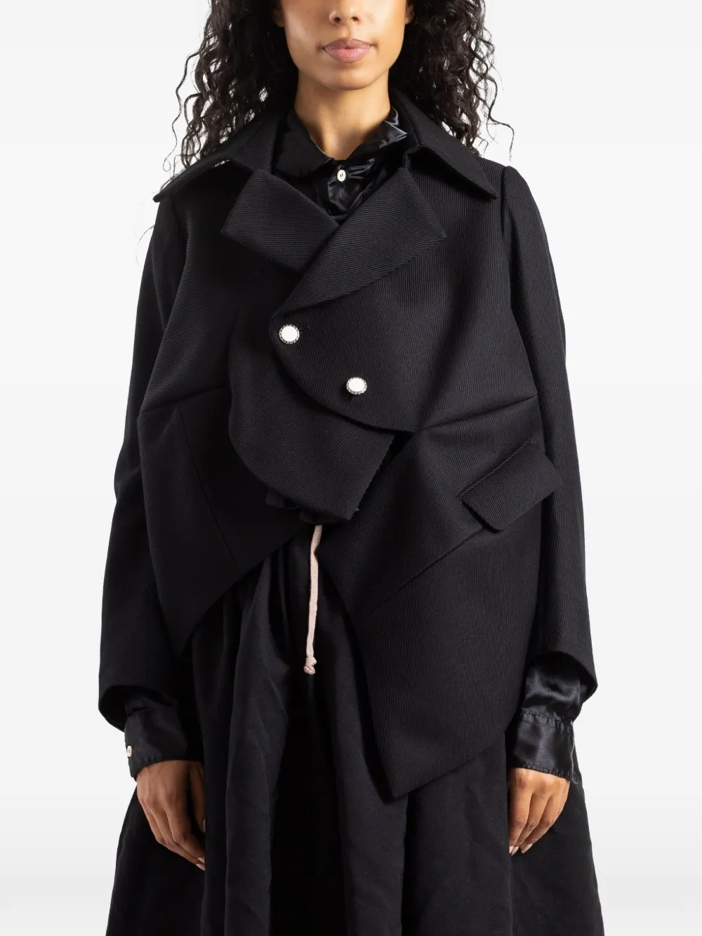 Comme Des Garçons asymmetric panelled jacket - Schwarz