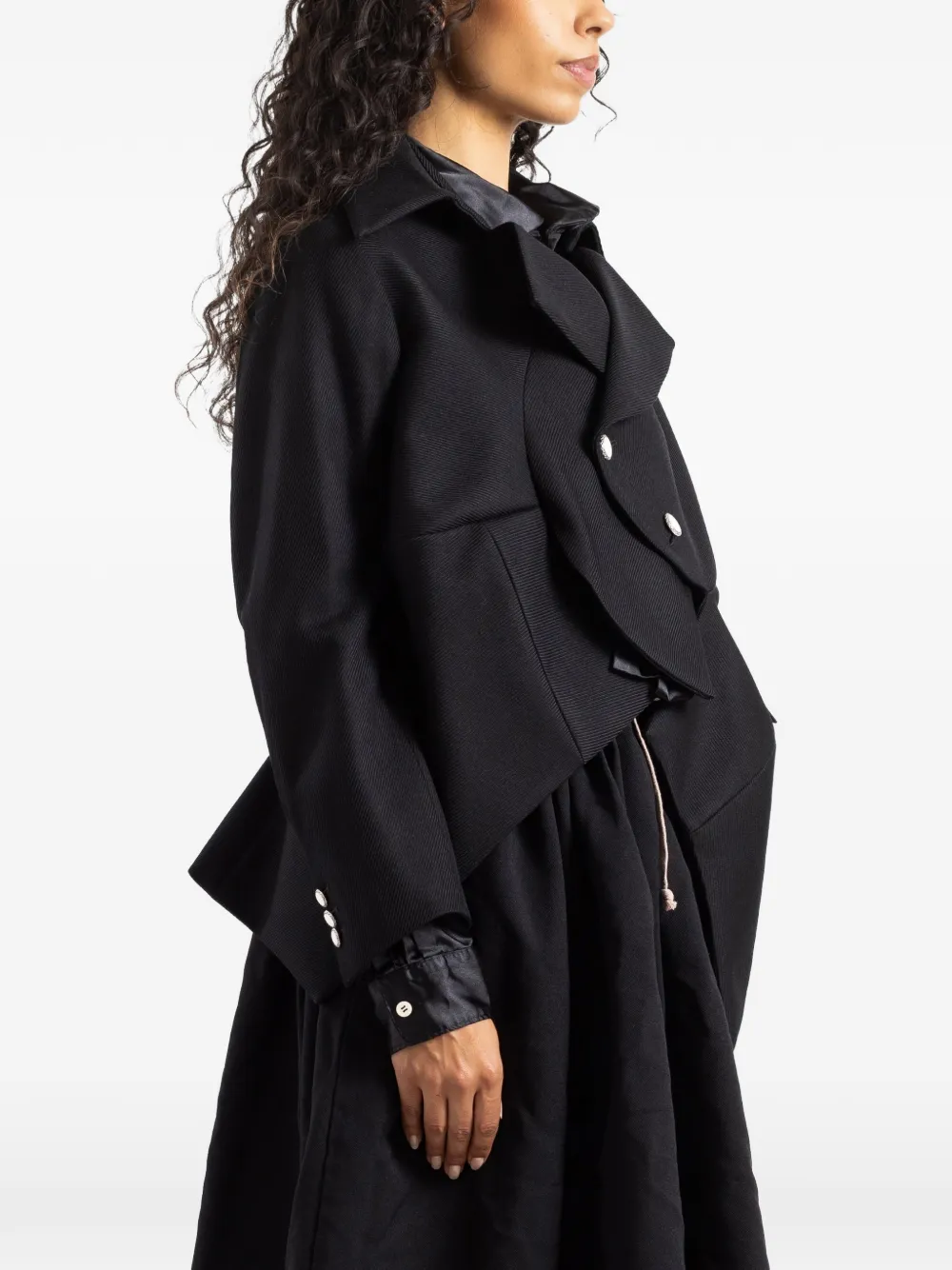 Comme Des Garçons asymmetric panelled jacket Zwart