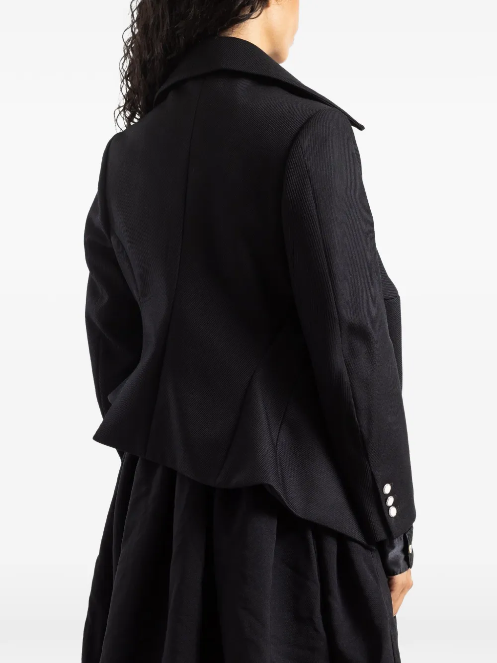 Comme Des Garçons asymmetric panelled jacket Zwart