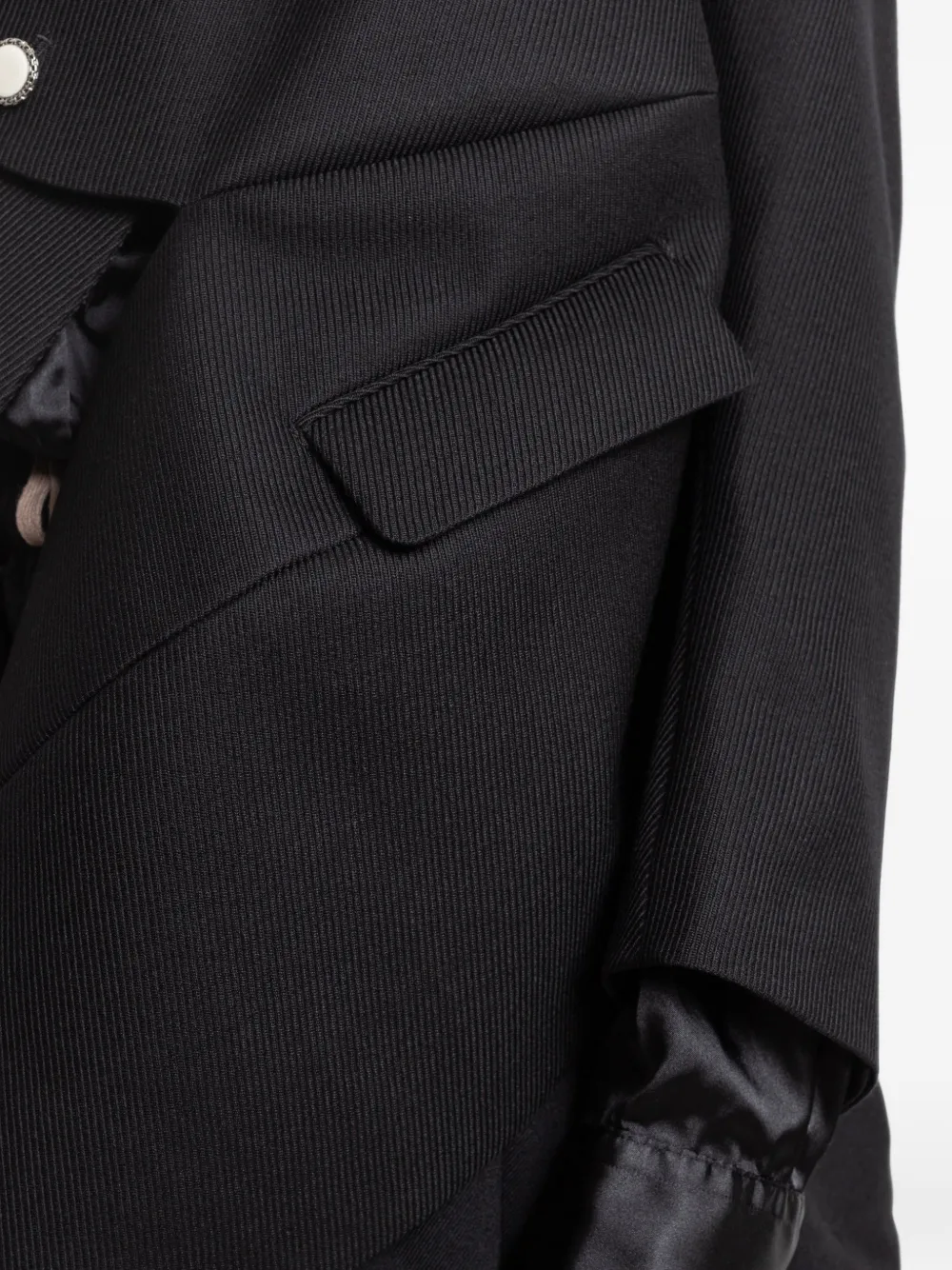 Comme Des Garçons asymmetric panelled jacket Zwart