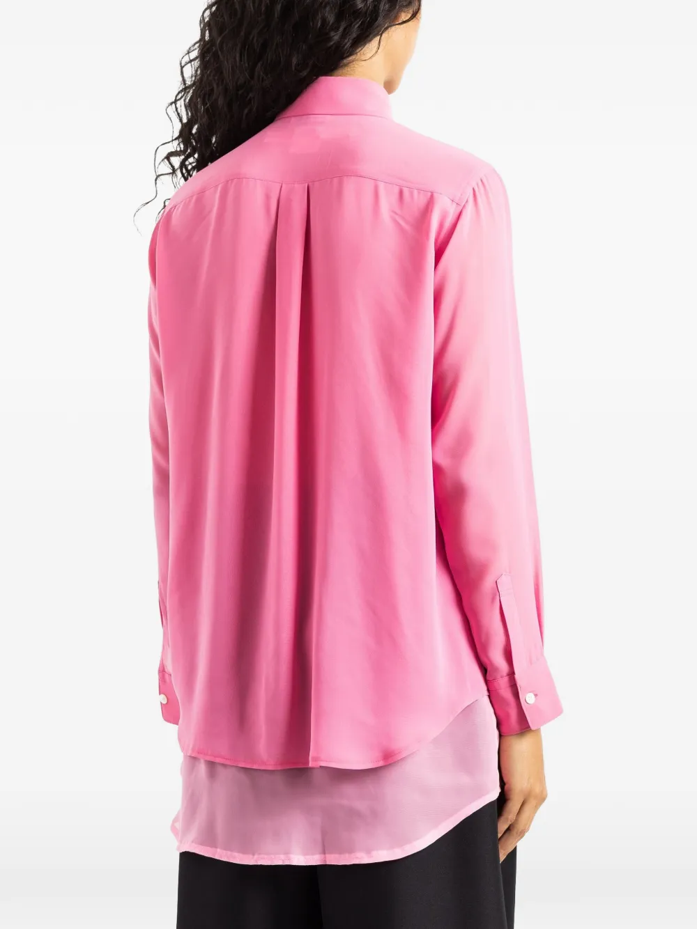 Comme Des Garçons layered-design chest-pocket shirt Roze