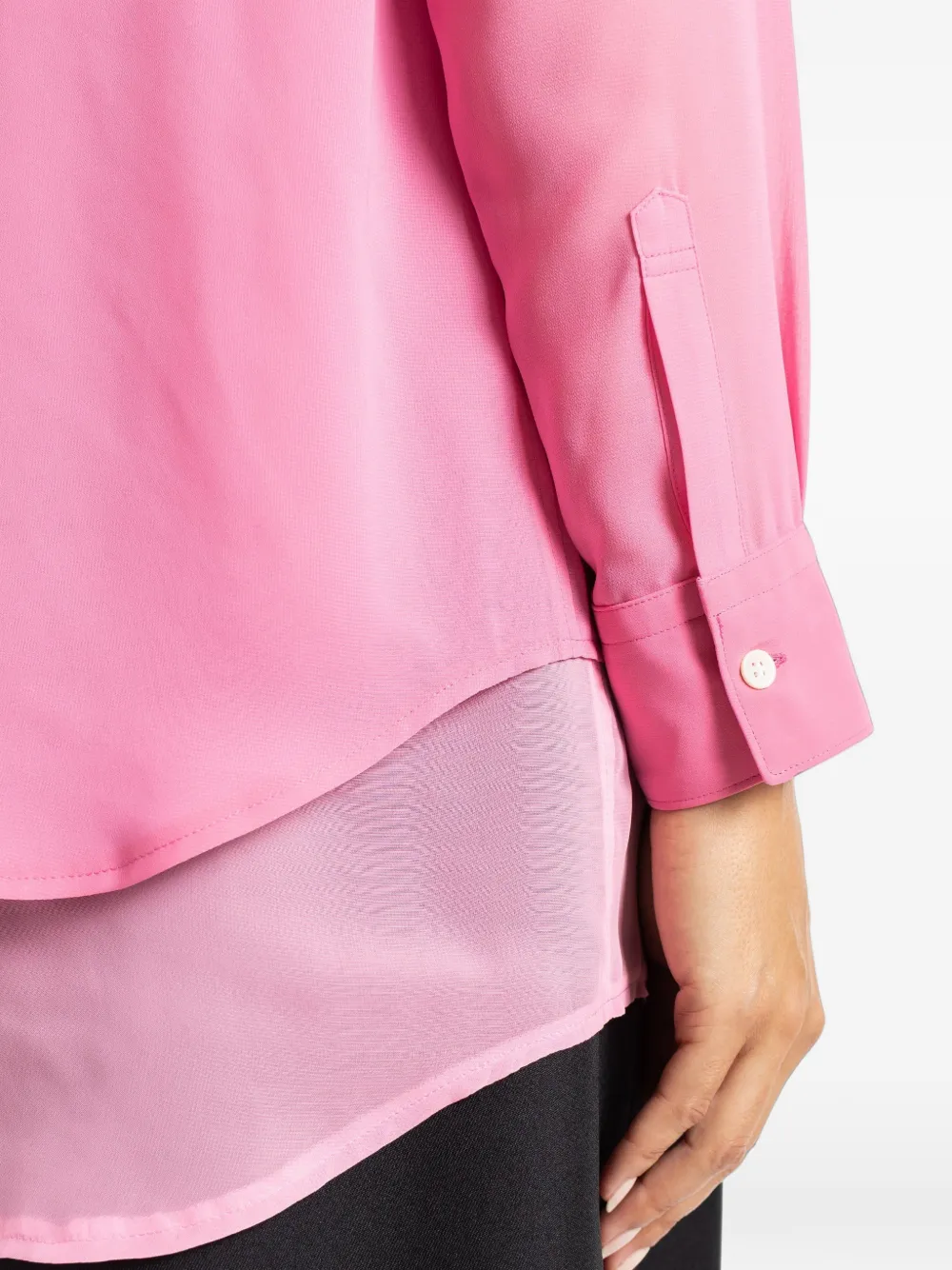 Comme Des Garçons layered-design chest-pocket shirt Roze