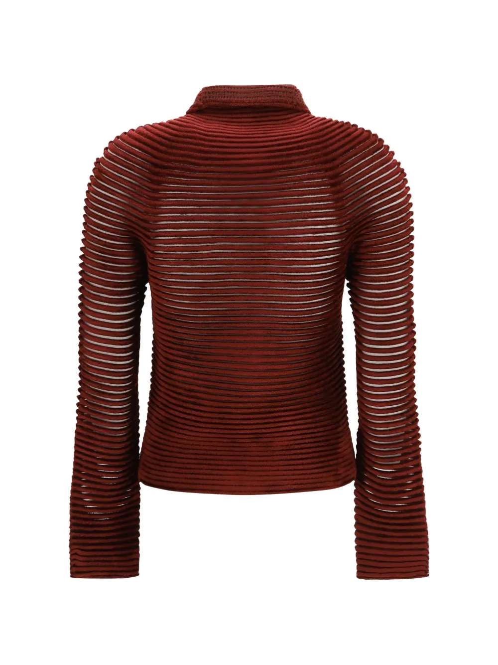 Giorgio Armani Ottoman geribbeld vest met rits Rood