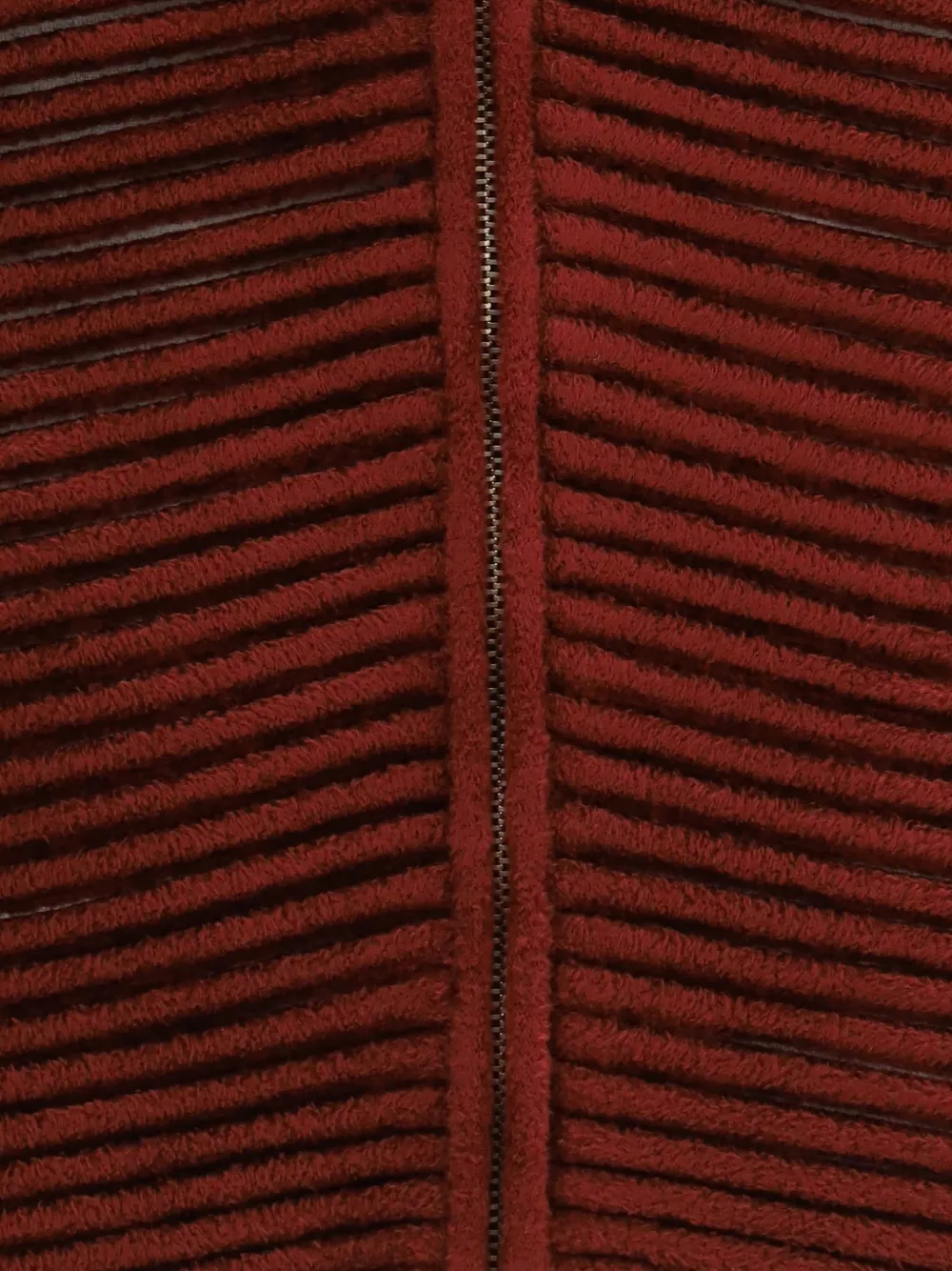 Giorgio Armani Ottoman geribbeld vest met rits Rood