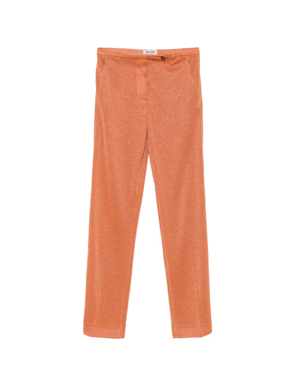 Miu Miu Pre-Owned Pantaloni con piega - Arancione