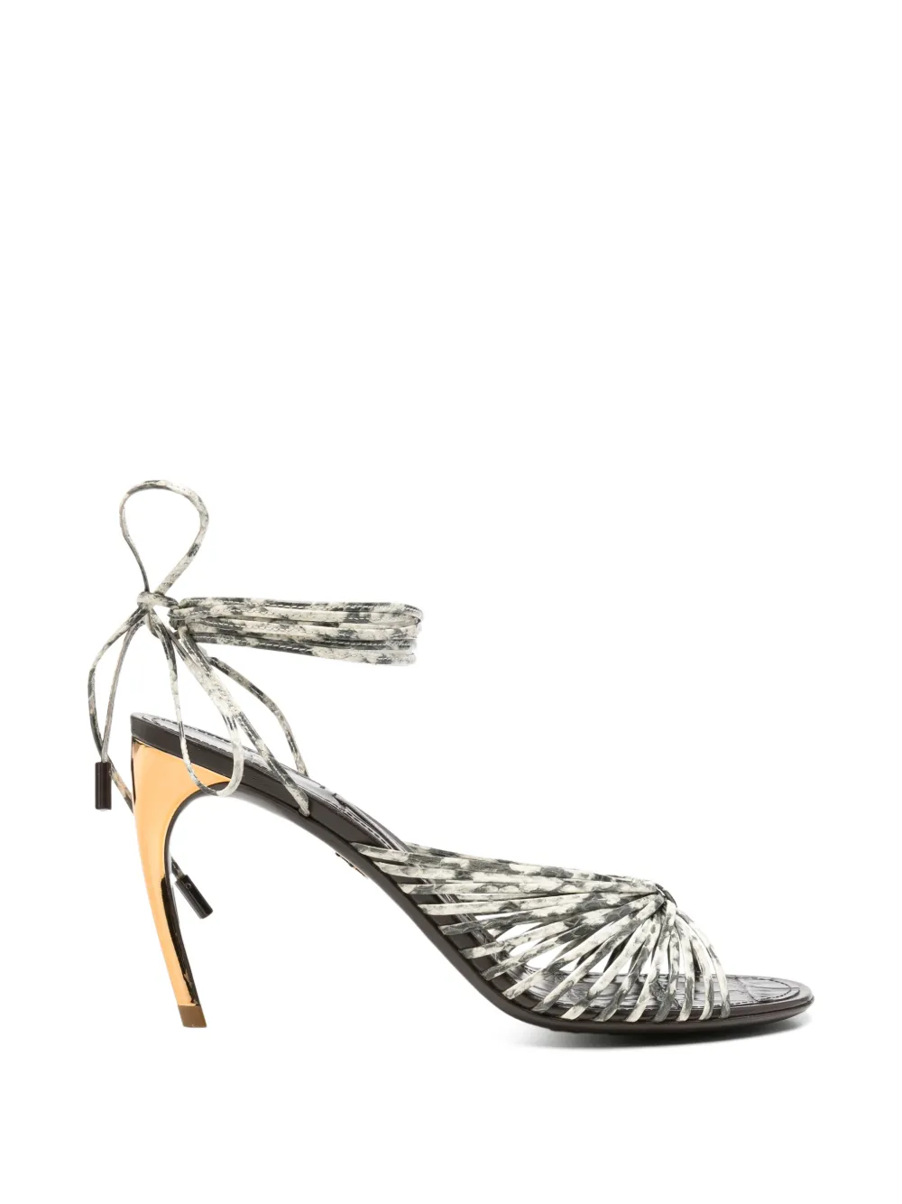 Ferragamo Pre-Owned Sandalen mit Schnürung - Grau