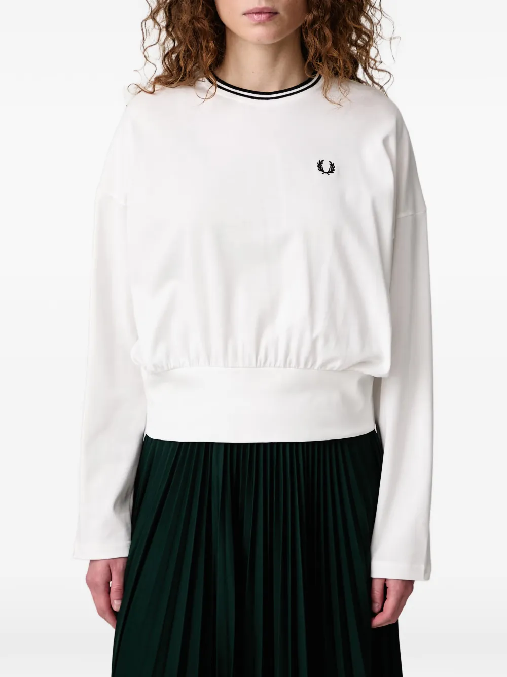 Fred Perry T-shirt met lange mouwen Wit
