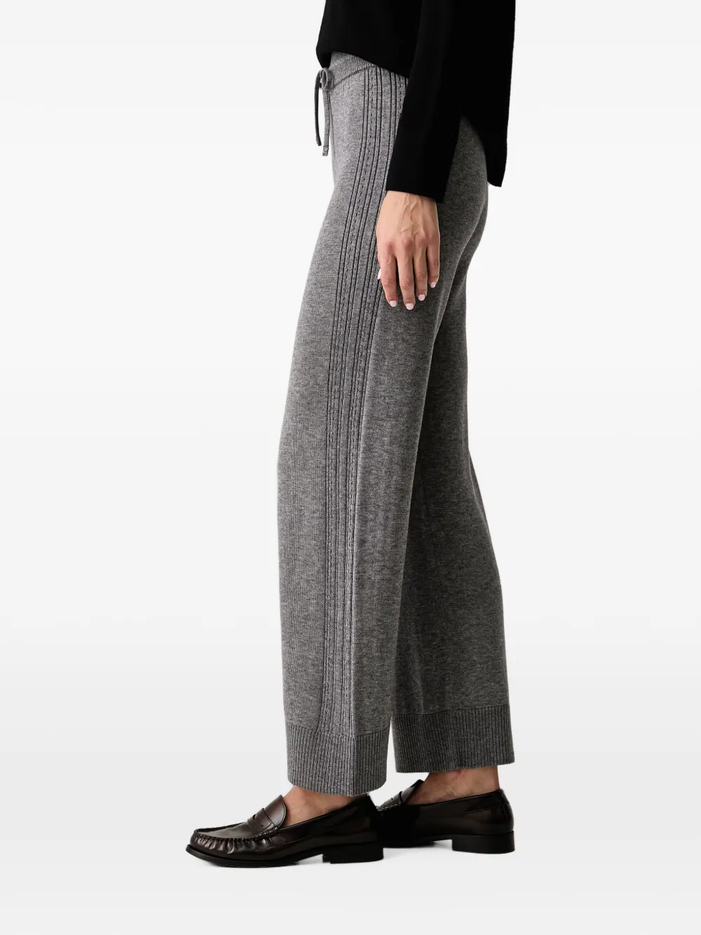 Ermanno Scervino Gebreide broek met trekkoordtaille Grijs