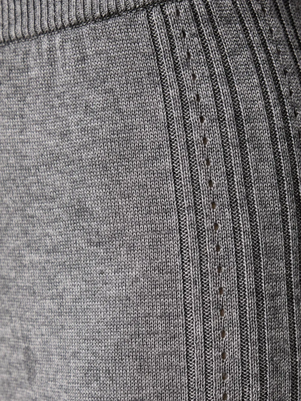 Ermanno Scervino Gebreide broek met trekkoordtaille Grijs