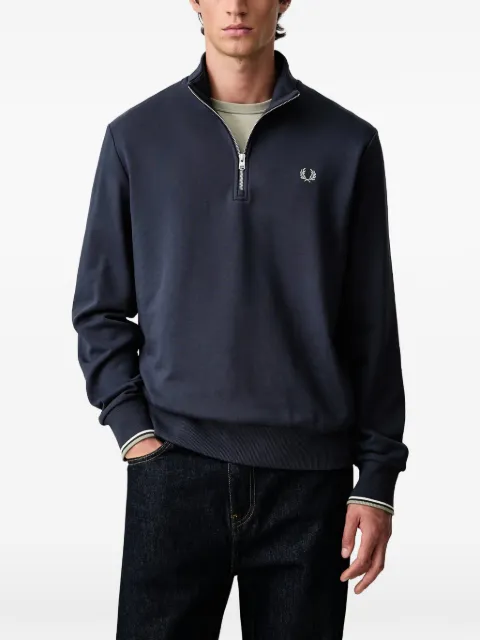 Fred Perry half-zip logo-embroidered sweatshirt