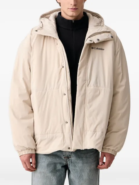 Columbia logo-print hooded jacket